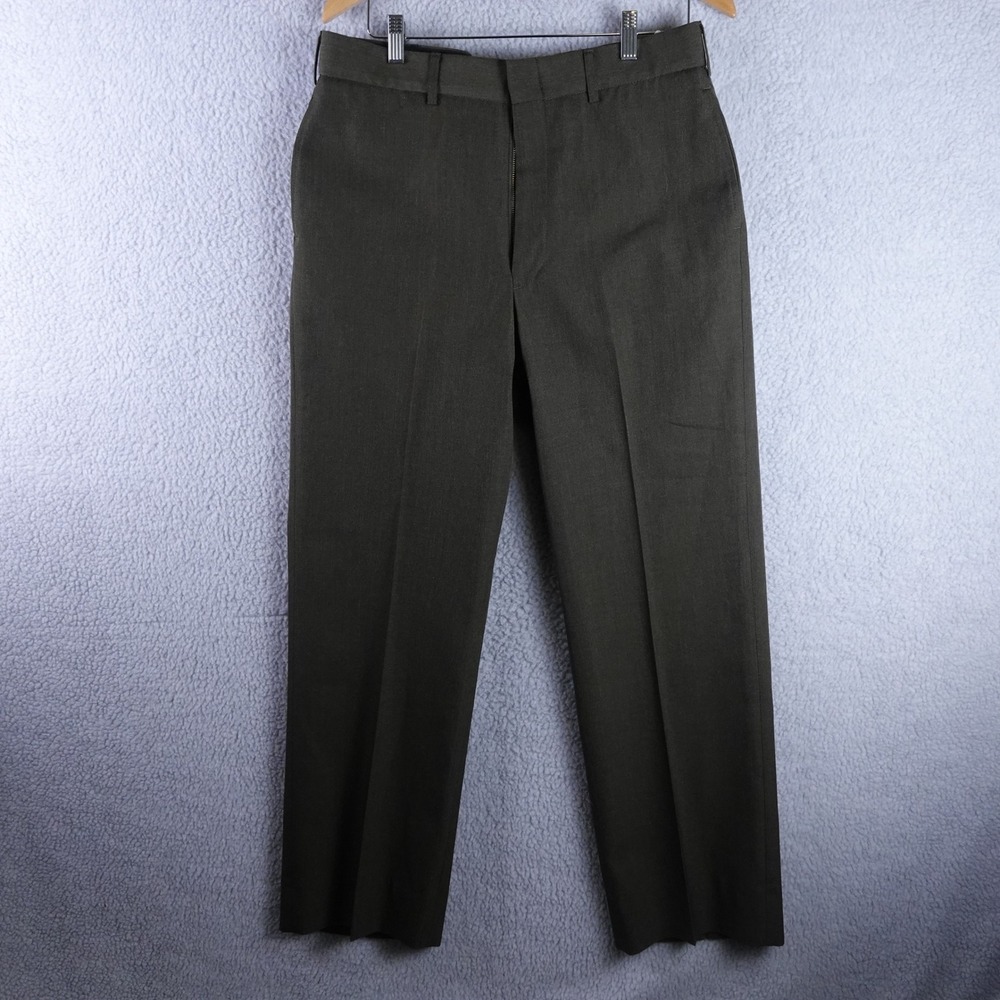 Bremen Bowdon USMC Marine Green Poly Wool Blend Dress Trousers 34R